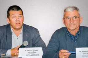 Thierry Duval, président d’Elvea Bretagne, et Christian Chevalier, vice-président.