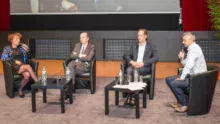 Clémentine Gallet (Coriolis Composites), Michel Boulaire (Jean Floc’h) et Christophe Nicéron (La Bien Nommée et Carabreizh) ont témoigné de leur parcours de chef d’entreprise. Avec un enthousiasme communicatif.