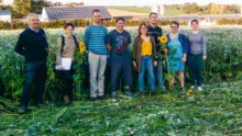 La parcelle en agriculture de conservation des sols, à Essé, a été visitée le 14 octobre.