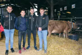 Quatre étudiants de BTS Acse au lycée les Vergers de Dol-de-Bretagne ont organisé une journée dédiée à la Jersaise, « une race qui mérite d’être mieux connue. »