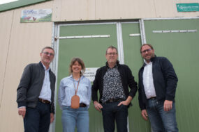 Raphaël Bonnault, Sylvie Chapin, Patrice Sort et Romain Guillet, membres de l’équipe volaille de la coopérative Le Gouessant