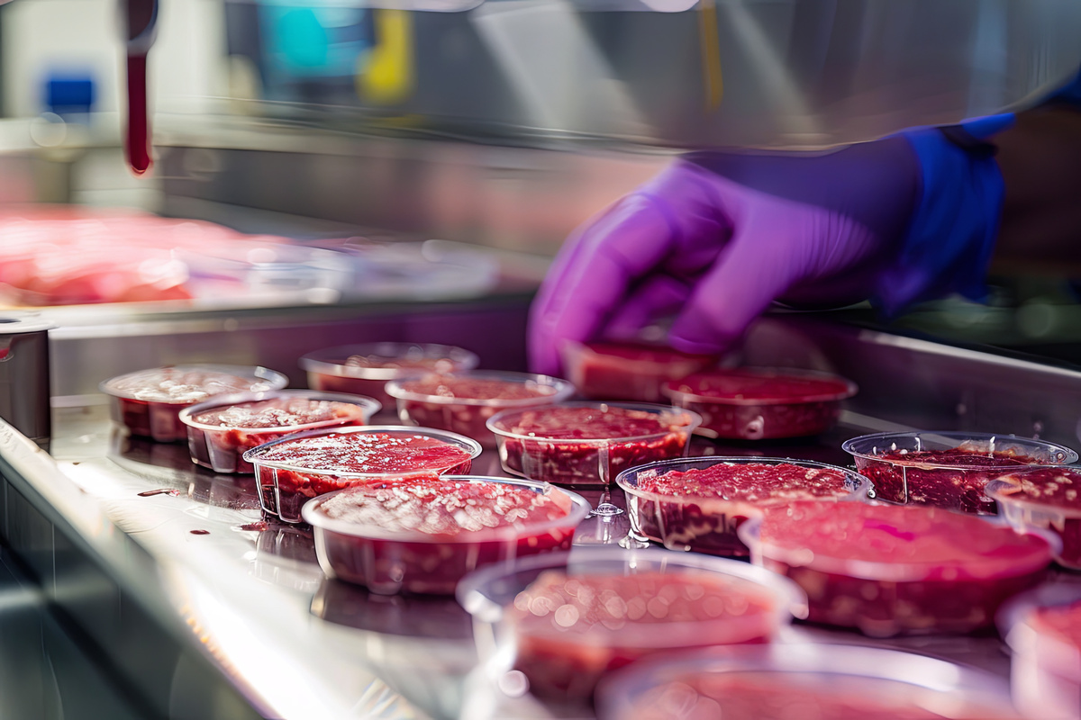 atelier de production de viande cellulaire  - Illustration Le grand appétit de la viande cellulaire