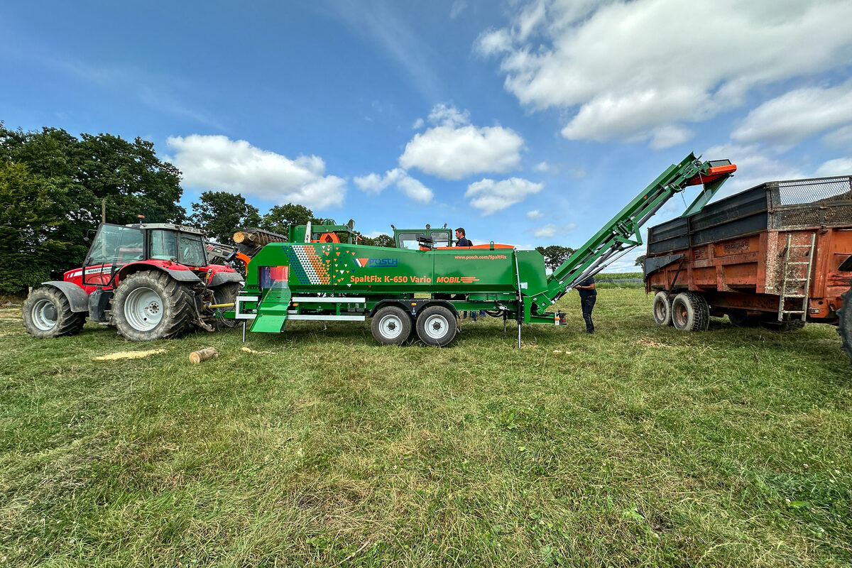 Combine bois de chauffage K-650 Posch - Illustration Un nouveau combiné mobile pour la Cuma Armor Bûches