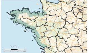 Carte du périmètre de surveillance de l'Influenza Aviaire