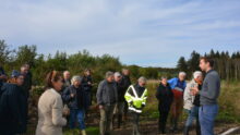 visite de groupe d'une exploitation forestière à Bannalec dans le Finistère