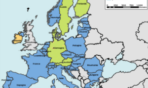 Statu BVD des pays sur une carte de l'Europe