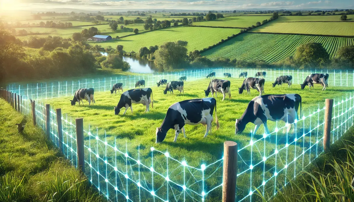 vaches au pâturage (image générée par intelligence artificielle) - Illustration Les vaches passent au sans-fil