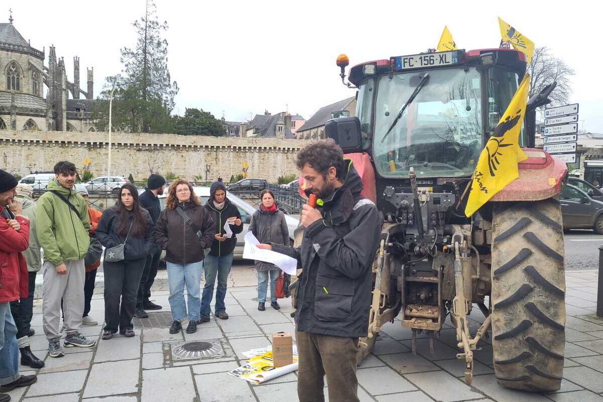 Une mobilisation agricole à Quimper - Illustration Une mobilisation contre la réforme du RSA