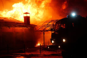 Incendie d'un bâtiment agricole