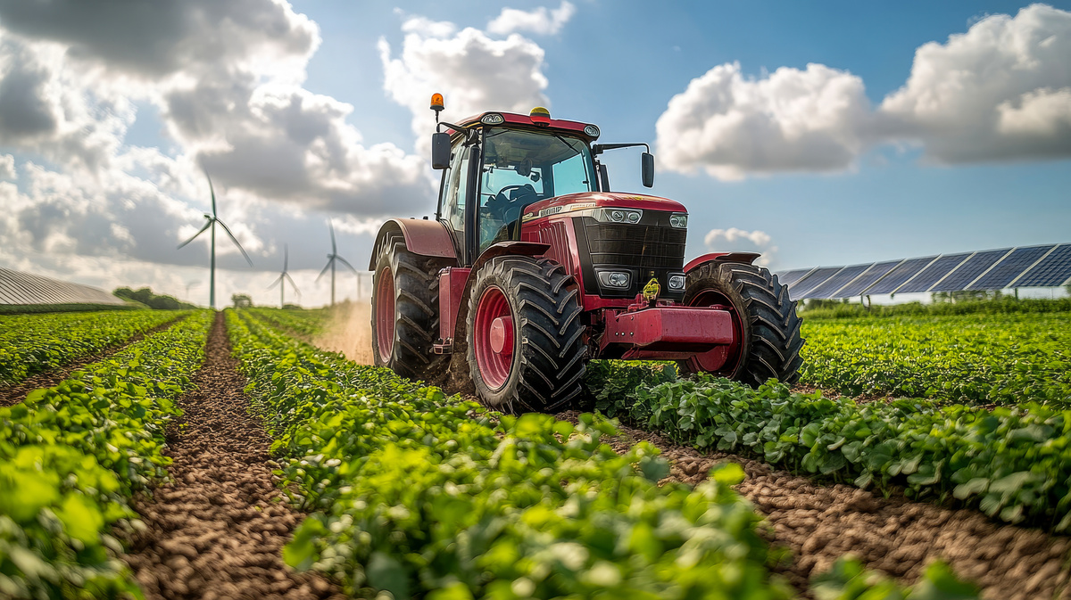 Tracteur qui travaille dans un champ - Illustration Place aux petits projets en Bretagne